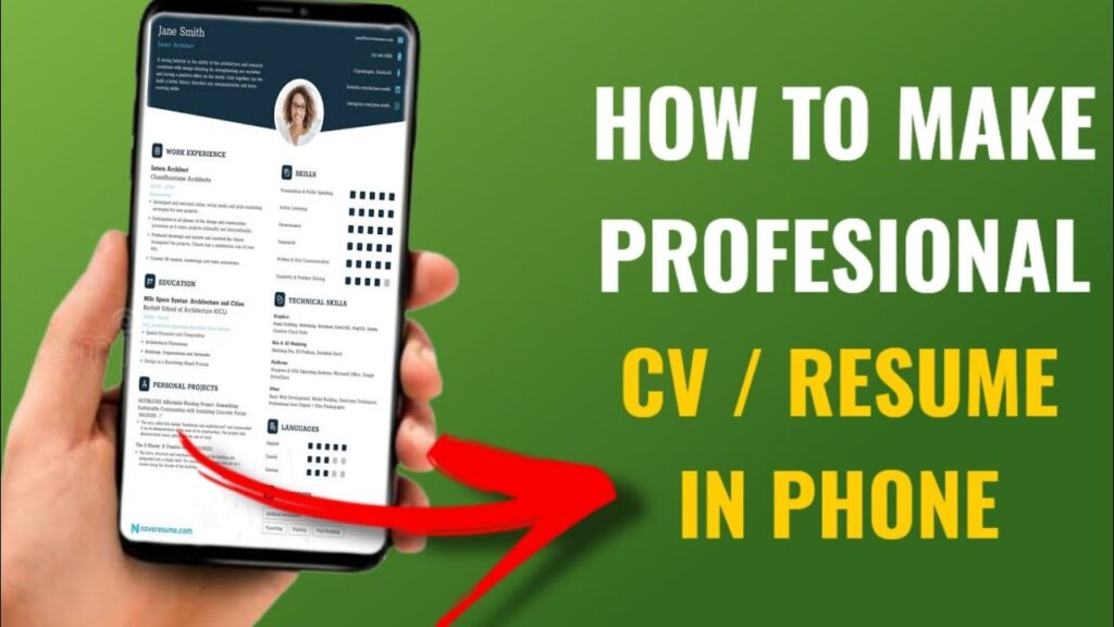 How to create Best CV with Android smartphone in 2 minutes